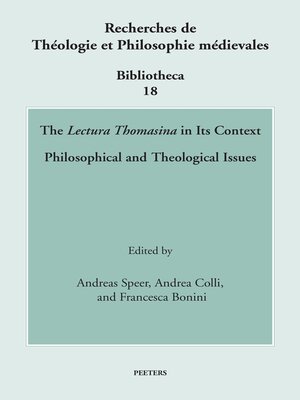 cover image of The 'Lectura Thomasina' in Its Context